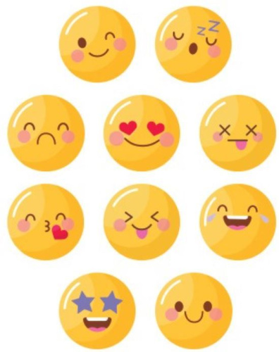 Комплект медалек-смайликов КМ-15143 (10 шт. в компл.)(Сфера)