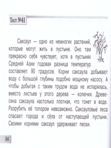 Блицконтроль чтения и понимания текста 3 класс. Часть 2 А5