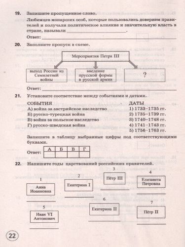 Тренажер по Истории России 8 класс. ФГОС