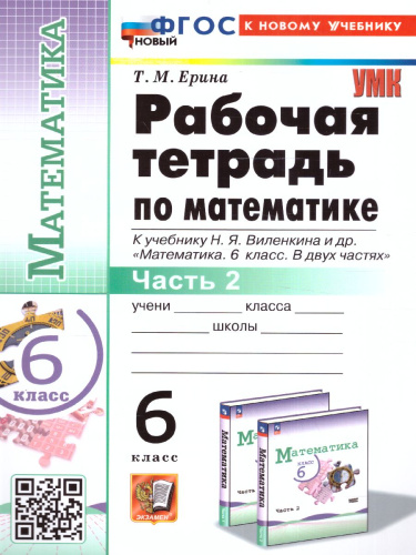 Математика 6 класс. Рабочая тетрадь (к новому учебнику). Часть 2. ФГОС НОВЫЙ