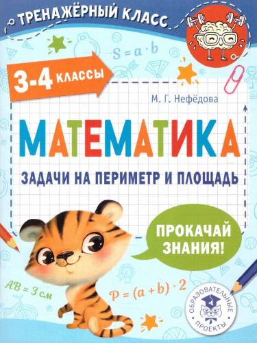 Математика 3-4 клаасс. Задачи на периметр и площадь. Тренажерный класс