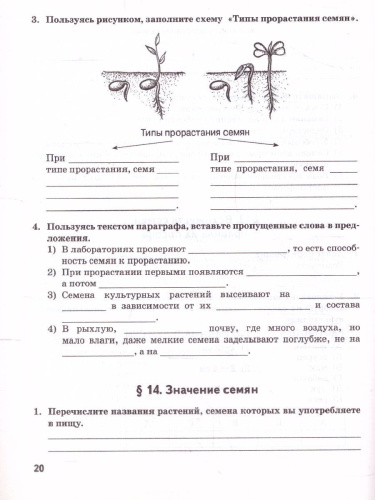 Биология 6 класс. Рабочая тетрадь. ФГОС