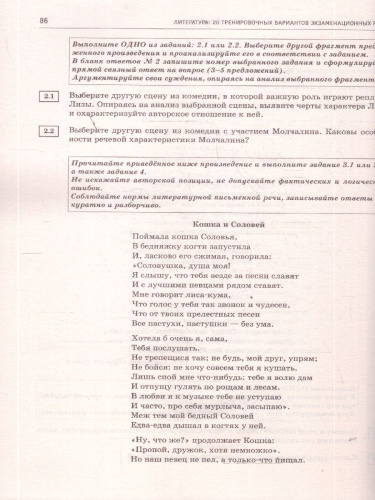 ОГЭ 2026 Литература. 20 тренировочных вариантов