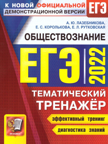 ЕГЭ 2022 Обществознание Тематический тренажер