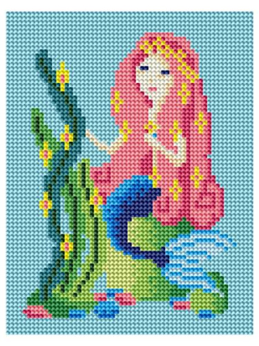 Алмазная мозаика (класс) 17х22 см(16цв.) МОРСКАЯ РУСАЛКА