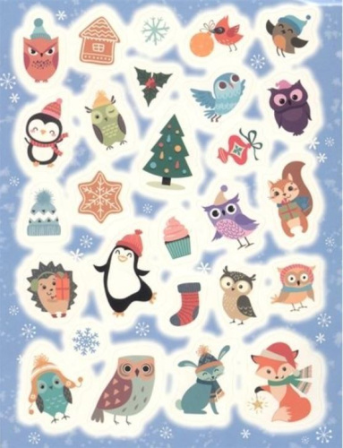 Самые зимние наклейки 100 наклеек (Росмэн)