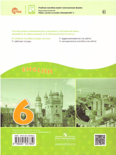 Английский язык. 6 класс. Углублённый уровень. Учебное пособие. В 2-х частях. Часть 2