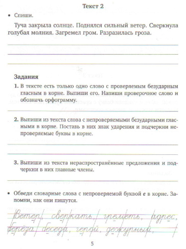 Закрепляем навыки грамотного письма: Контрольное списывание. Чистописание Тексты для изложений