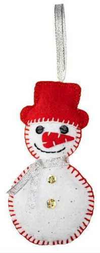 Набор для творчества. Мягкая игрушка из фетра "Новогодние игрушки 6 шт." (Десятое королевство)