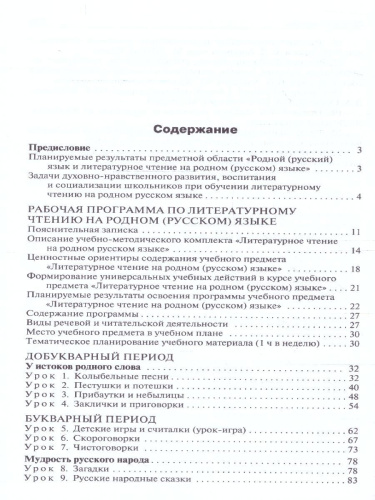 Литературное чтение на родном русском языке 1 класс. Методические рекомендации