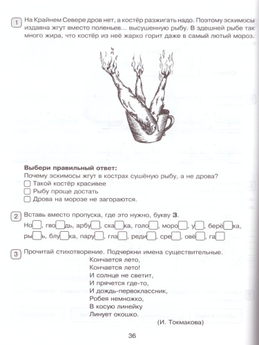 Занимательная летняя школа 1-2 класс (4 предмета на одном развороте)