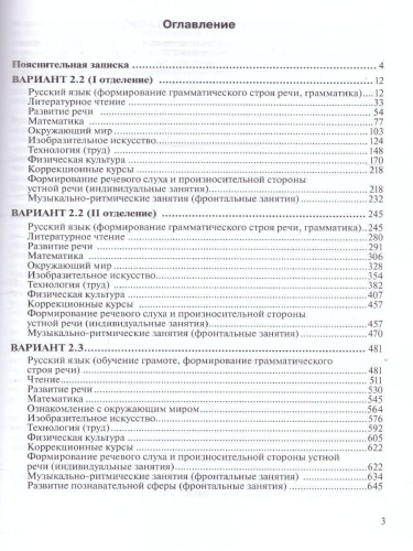 Примерные рабочие программы по учебным предметам и коррекционным курсам НОО слабослышащих обучающихся 3 класс. Вариант 2.2.,2.3.