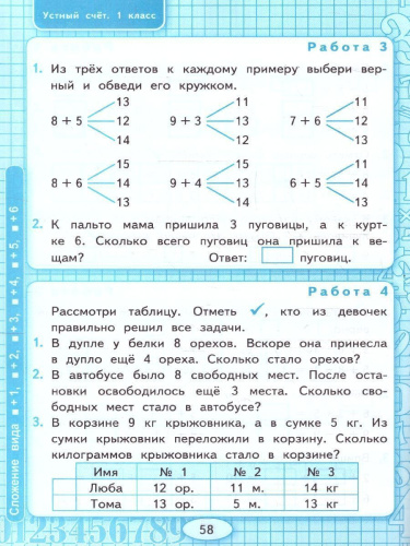 Математика 1 класс. Рабочая тетрадь Устный счет ФГОС НОВЫЙ (к новому учебнику)