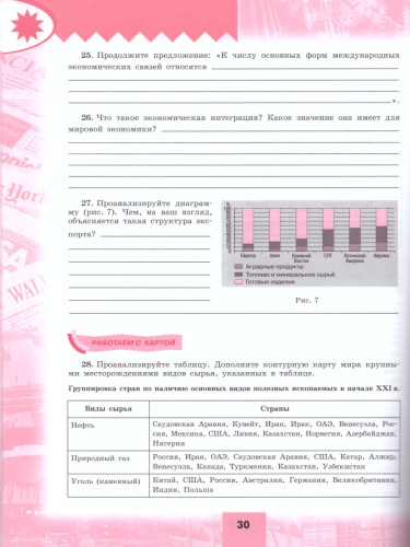 География 10-11 класс. Мой тренажер. Рабочая тетрадь. Базовый уровень