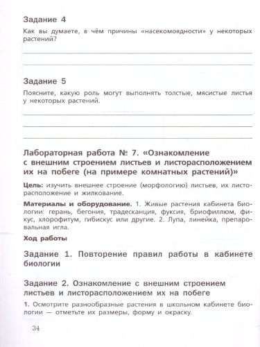 Биология 6 класс. Рабочая тетрадь. К новому учебному пособию