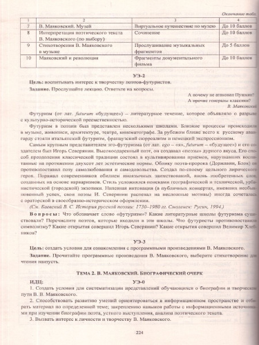 Литература 10-11 классы. Модульно-рейтинговая технология. Формирование общеучебных умений на уроках. ФГОС