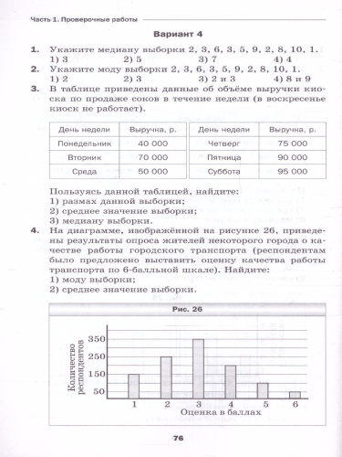 Алгебра 9 класс. Проверочные работы