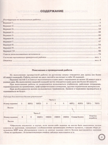 ВПР Русский язык 10 класс. 10 вариантов с ответами. ФГОС Новый