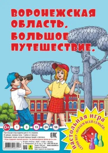 Большое путешествие. Воронежская область. Настольная игра из серии "Играем всей семьей"