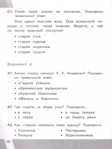 КИМ-ВПР Литературное чтение 3 класс. ФГОС
