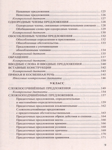 Русский язык 5, 6, 7, 8, 9 класс. Диктанты. ФГОС