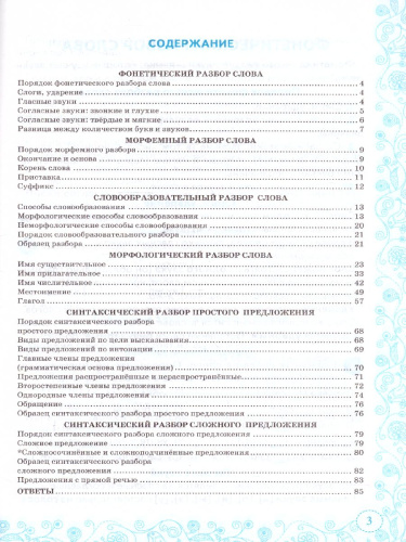 Тренажер по русскому языку 6 класс. Все виды разбора. ФГОС