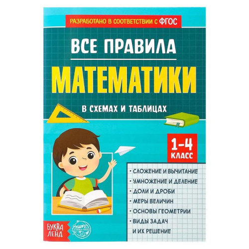 Сборник для 1-4 класс "Все правила математики"