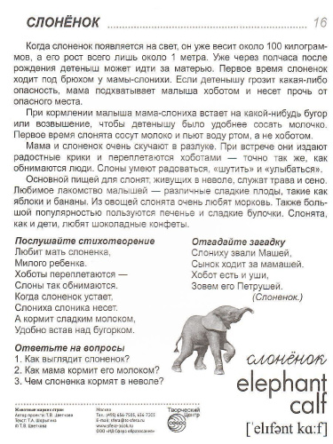 Демонстрационные картинки СУПЕР. Животные жарких стран. 16 демонстрационных картинок с текстом 173х220 мм