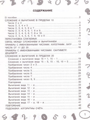 Математика 1 класс. Мини-примеры на все темы школьного курса.