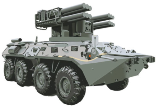Вырубная фигурка Военная техника ЗРК Сосна М-15588