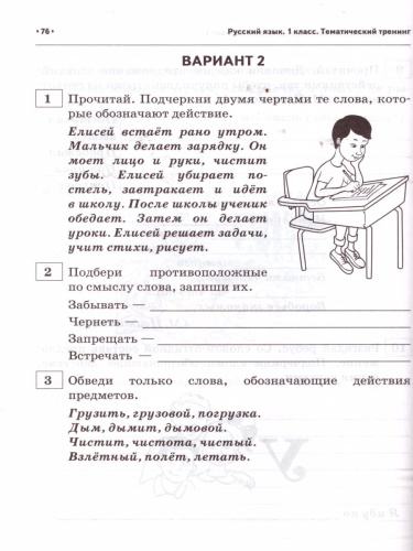 Русский язык 1 класс. Ступеньки к ВПР. Тематический тренинг
