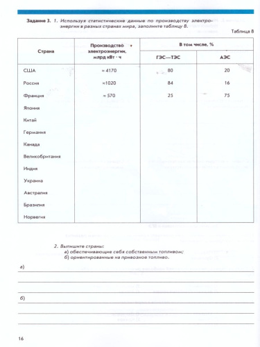 География 10-11 классы. Экономическая и социальная география мира. Рабочая тетрадь с контурными картами и заданиями для подготовки к ЕГЭ. ФГОС