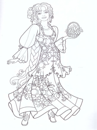 Раскраска Россиночка "Городецкая роспись"