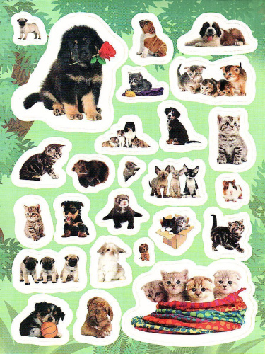 Наклейки Зверята/100 наклеек(Росмэн)