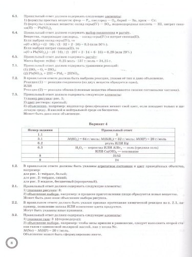 ВПР Химия 8 класс. 10 вариантов. ФИОКО ТЗ ФГОС