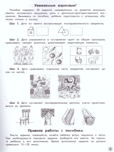 Развиваем логическое мышление и память. Ступеньки к школе