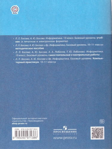 Информатика 10 класс. Самостоятельные и контрольные работы. Базовый уровень