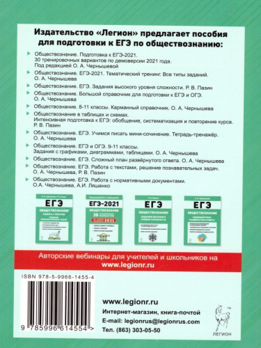 Обществознание. ЕГЭ-2021. Тематический тренинг