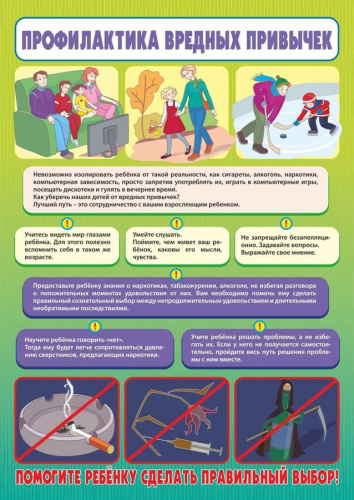 Плакат "Профилактика вредных привычек" формат А3