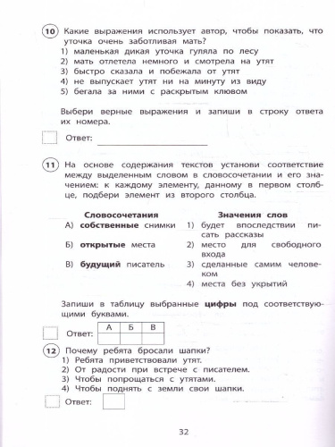 Волкова Литературное чтение 4 класс. 5 вариантов итоговых работ для подготовки к ВПР