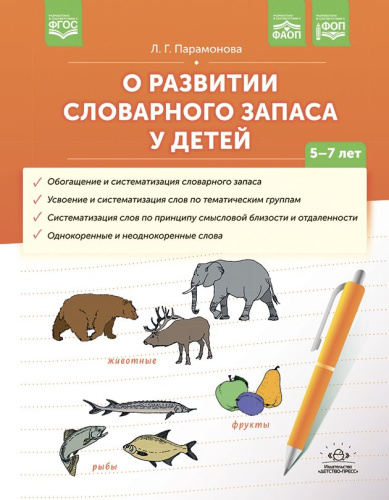 О развитии словарного запаса у детей. ФАОП. ФОП. ФГОС