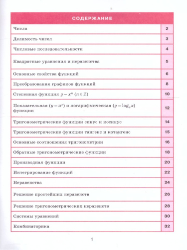 Алгебра и начала анализа 7-11 класс. Справочник в таблицах