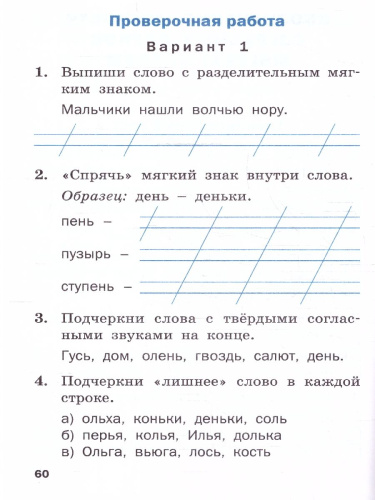 Русский язык 1 класс. Проверочные и контрольные работы. ФГОС
