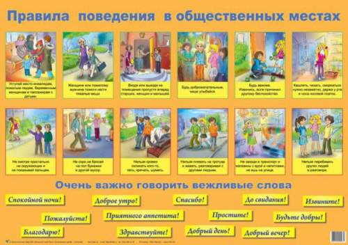Плакат "Правила поведения"