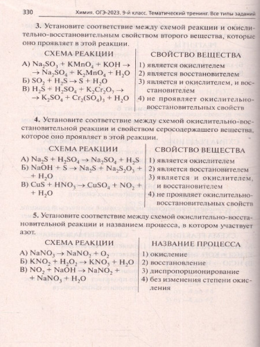 Набор ОГЭ-2023 Русский язык Математика Химия 9 класс. Тематический тренинг