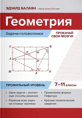Геометрия 7-11 класс: профильный уровень. Задачи-головоломки:прокачай свои мозги!