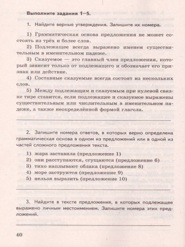 Русский язык 8 класс. Проверочные работы