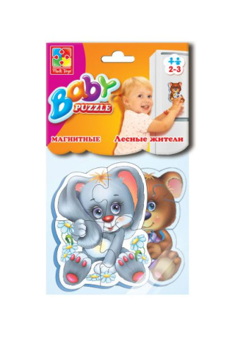 Мягкие магнитные Baby puzzle "Лесные жители"