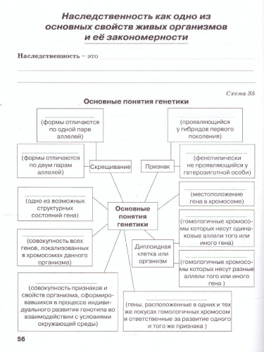 Биология 10-11 класс. Рабочая тетрадь. Общая биология. Базовый уровень