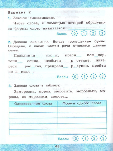 Русский язык 3 класс. Зачетные работы. Часть 1. (к новому ФПУ). ФГОС